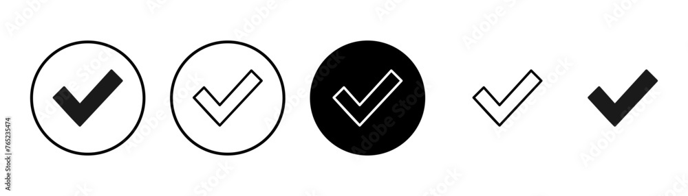 Check icon vector isolated on white background. check mark icon. check list button icon. Tick Check icon vector isolated on white background. check mark icon. check list button icon. Tick