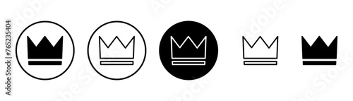 Crown Icon vector isolated on white background. Crown symbol. Crown vector icon
