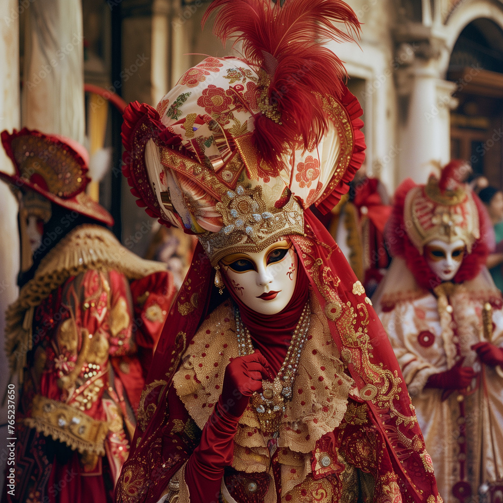Elegant Masquerade - Venetian Carnival in Full Splendor Elegant Masquerade - Venetian Carnival in Full Splendor
