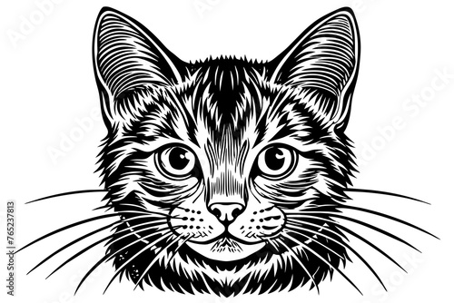 Cat silhouette vector art illustration
