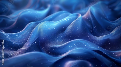 The abstract background of a blue light wave