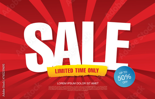 sale banner layout design vector illustration