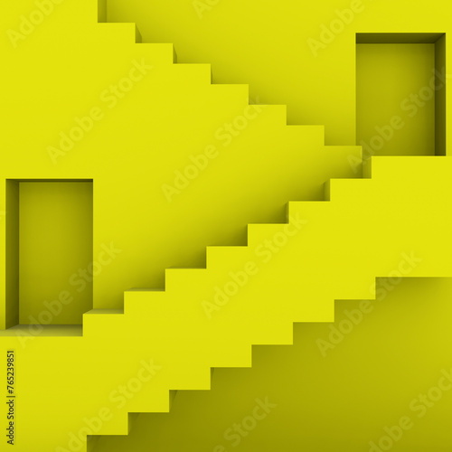 Colorful Stairs - 3D concept