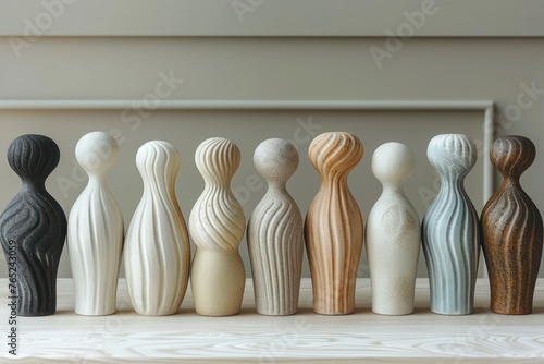 Handmade ceramic figurines, skillfully executed in pastel colors, are ideal for interior decoration.