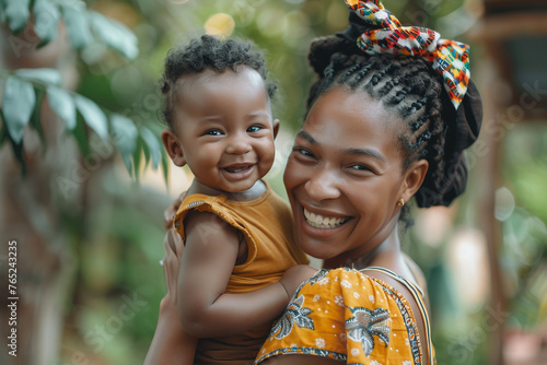 Happy young African American mom hold in hands hug cute little ethnic baby toddler show love care Smiling biracial mother embrace cuddle small newborn infant child Motherhood childcare concept