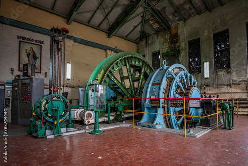 Old historic industrial abandoned coal mine in Silesia, Poland, Europe