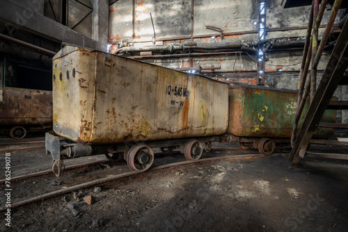 Old historic industrial abandoned coal mine in Silesia, Poland, Europe © Arkadiusz
