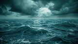 Stormy Seascape: Rough Seas with Tempestuous Sky