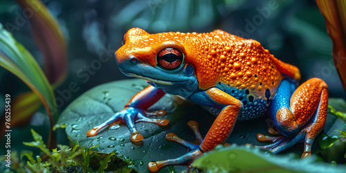 colorful rainforest poison dart frog