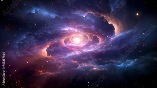 Nebula space background, galaxy illustration