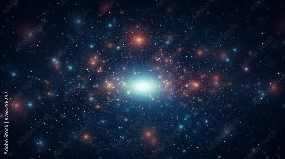 Fototapeta premium Space scene with stars in the Milky Way galaxy