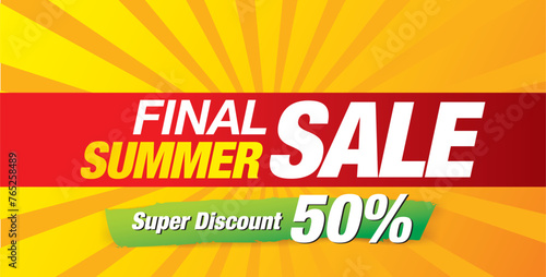 summer sale banner vector illustration