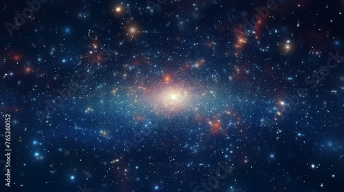 Space scene with stars in the Milky Way galaxy
