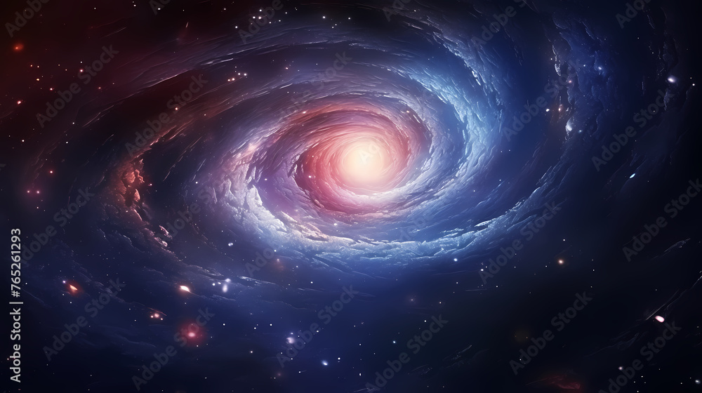 Space scene with stars in the Milky Way galaxy