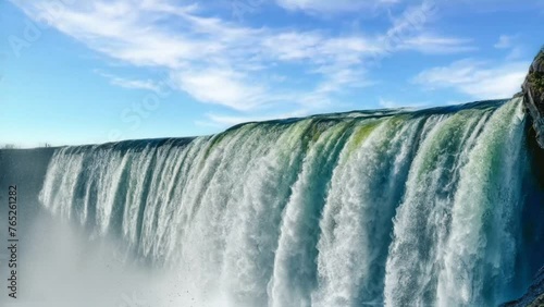 waterfall in the mountains, seamless looping 4k animation video background 