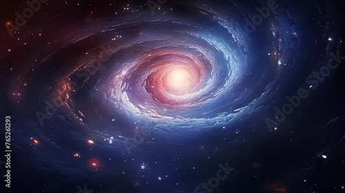 Space scene with stars in the Milky Way galaxy