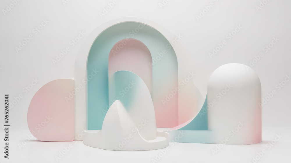 Group of White and Blue Objects on White Surface Group of White and Blue Objects on White Surface