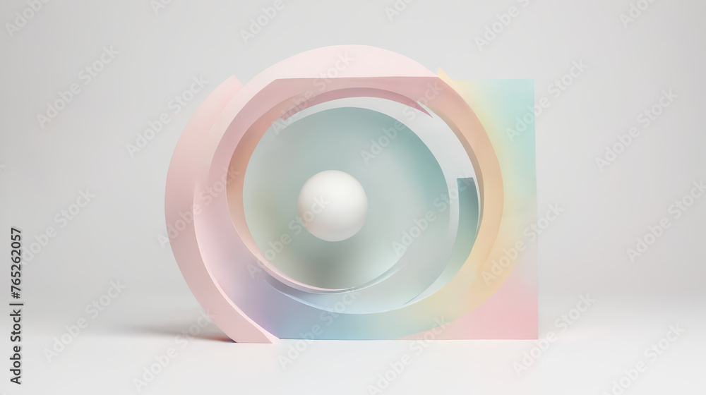 White Ball Enclosed in Circular Object White Ball Enclosed in Circular Object