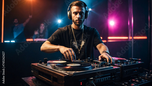 DJ at nightclub disc jockey 