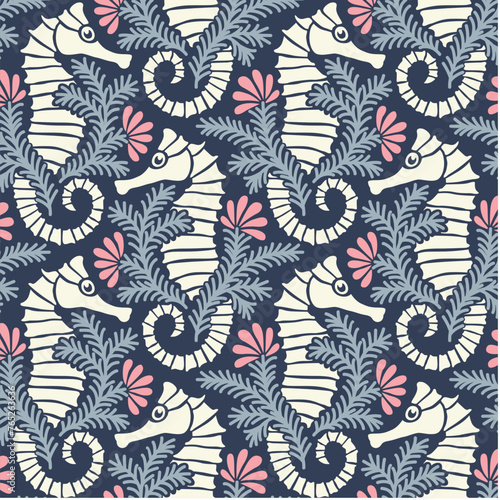 Hippocampus Designs in Fabric, Wallpaper and Textures