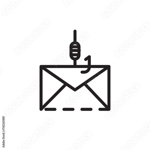 Email Fishing Mail Line Icon