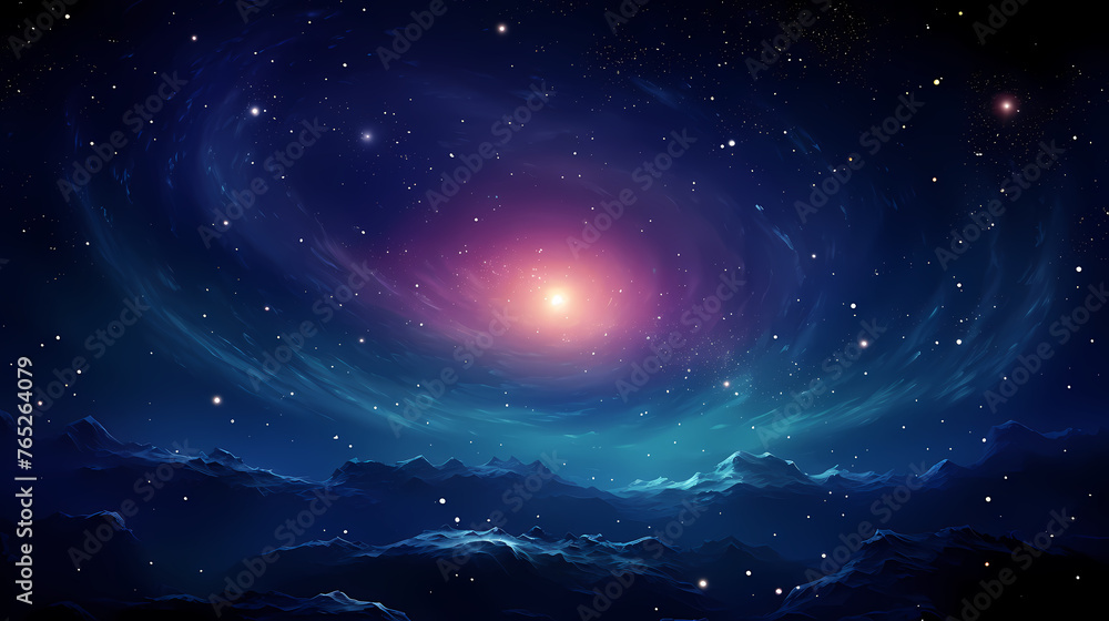 Cosmic starry sky background, nebula space - obrazy, fototapety, plakaty 