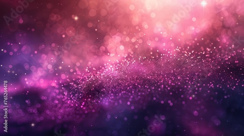 Abstract pink and purple starlight with glowing stardust particles, dreamy cosmic background design