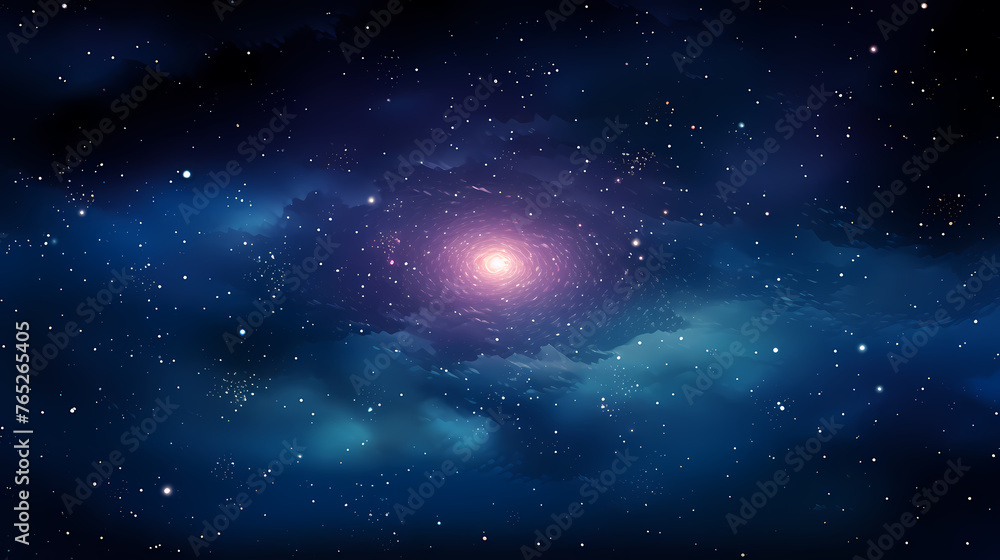 Obraz premium Stunning illustration of nebula sparkling in the night sky