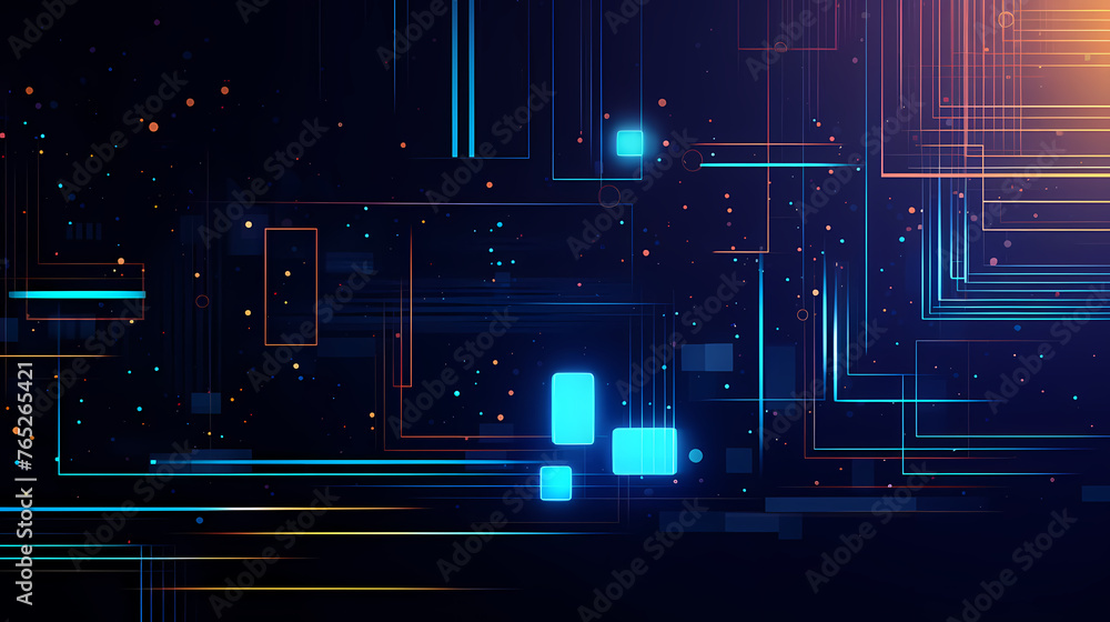 Obraz premium Abstract digital data background, can be used to describe network capabilities