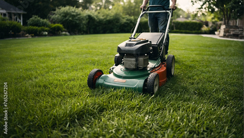 Lawnmower summer cutting grass 