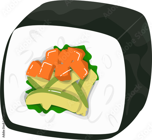 Sushi Illustration. Japanese food Illustration.