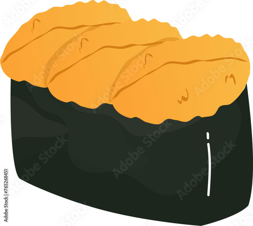 Sushi Illustration. Japanese food Illustration.
