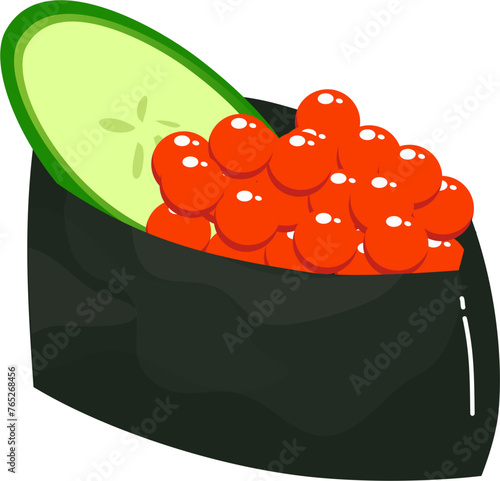 Sushi Illustration. Japanese food Illustration.