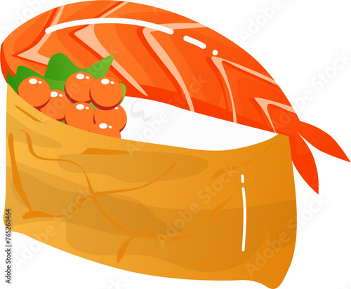Sushi Illustration. Japanese food Illustration.