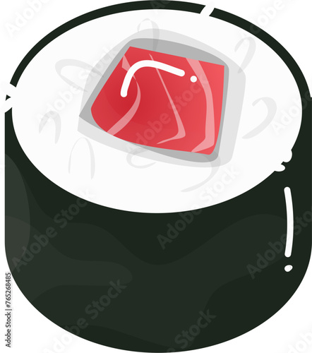 Sushi Illustration. Japanese food Illustration.