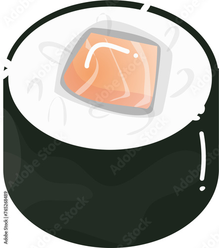 Sushi Illustration. Japanese food Illustration.