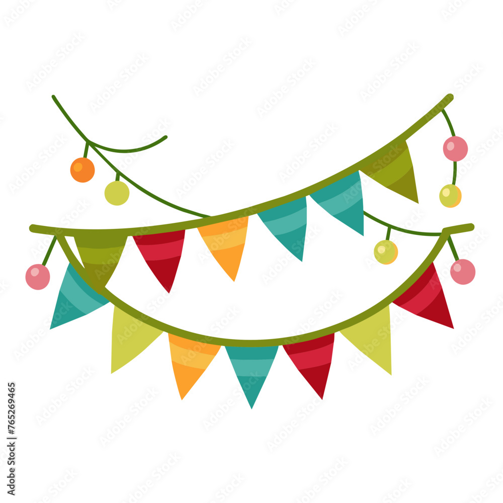 Obraz premium Celebration Garland Vector Illustration