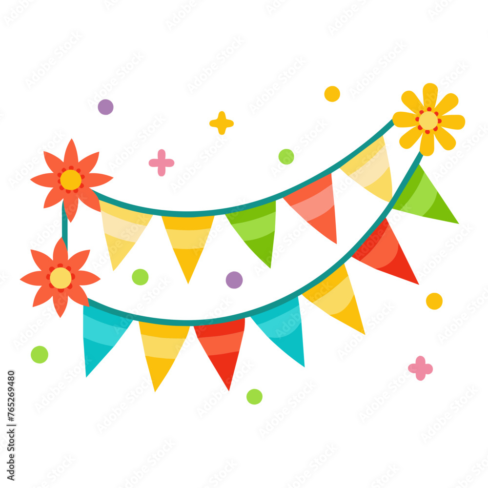 Celebration Garland Vector Illustration Celebration Garland Vector Illustration