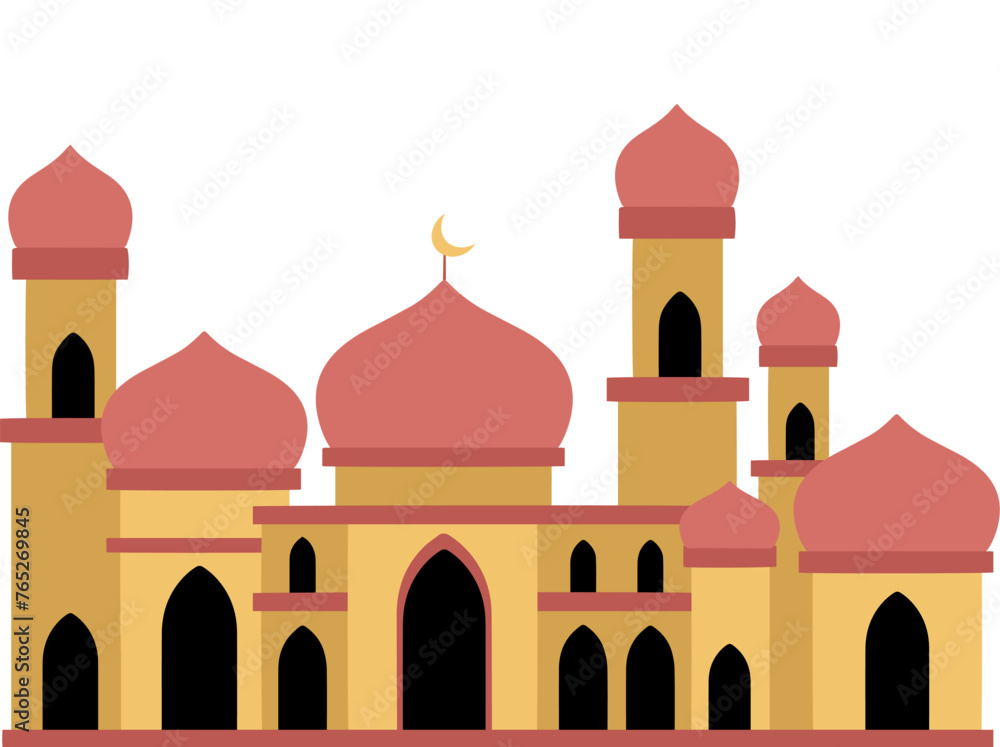 Mosque Ramadan Kareem Background Illustration