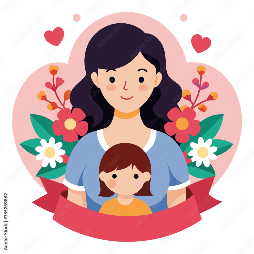 Happy mothers Day Vector Illustration Happy mothers Day Vector Illustration