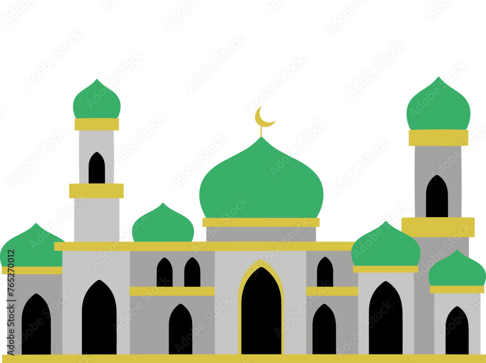 Mosque Ramadan Kareem Background Illustration