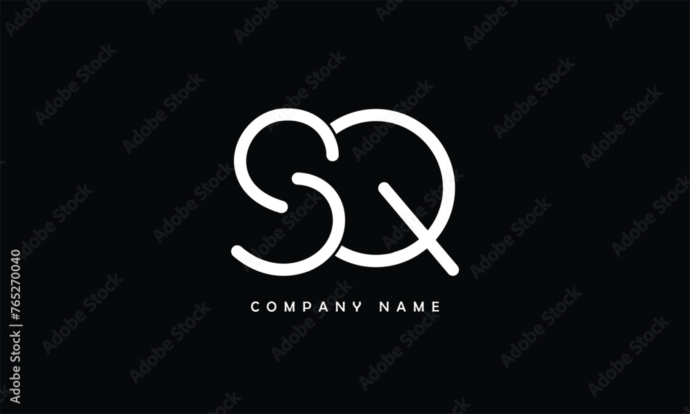 SQ, QS, S, Q Abstract Letters Logo Monogram SQ, QS, S, Q Abstract Letters Logo Monogram