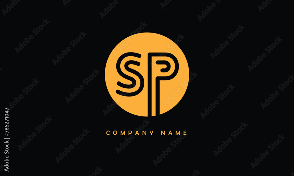 SP, PS, S, P Abstract Letters Logo Monogram SP, PS, S, P Abstract Letters Logo Monogram
