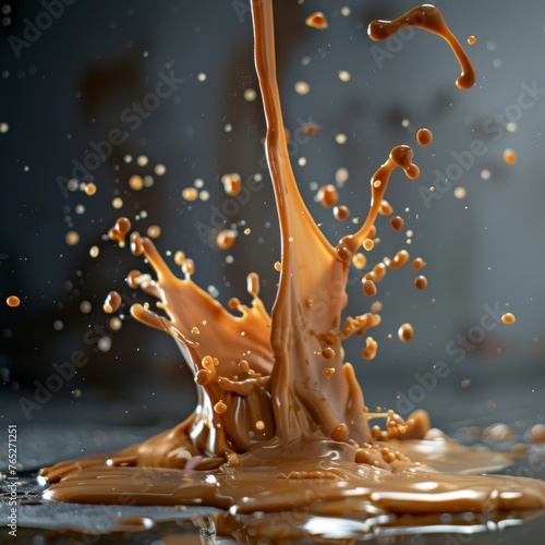 a splash of caramel fudge