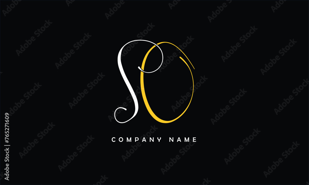SO, OS, S, O Abstract Letters Logo Monogram SO, OS, S, O Abstract Letters Logo Monogram