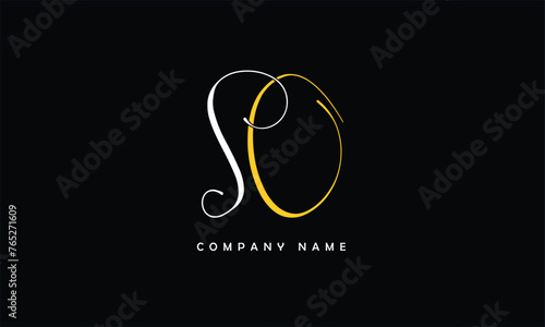 SO, OS, S, O Abstract Letters Logo Monogram
