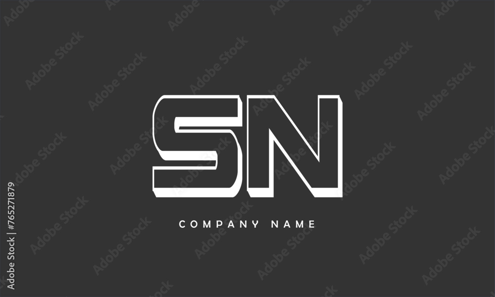SN, NS, S, N Abstract Letters Logo Monogram SN, NS, S, N Abstract Letters Logo Monogram