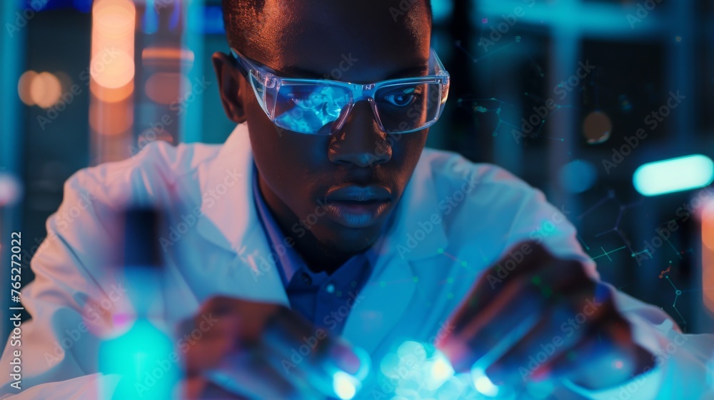 Scientist is conducting research Scientist is conducting research