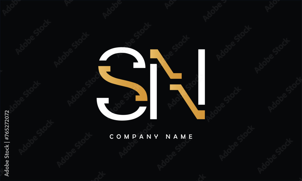 SN, NS, S, N Abstract Letters Logo Monogram SN, NS, S, N Abstract Letters Logo Monogram