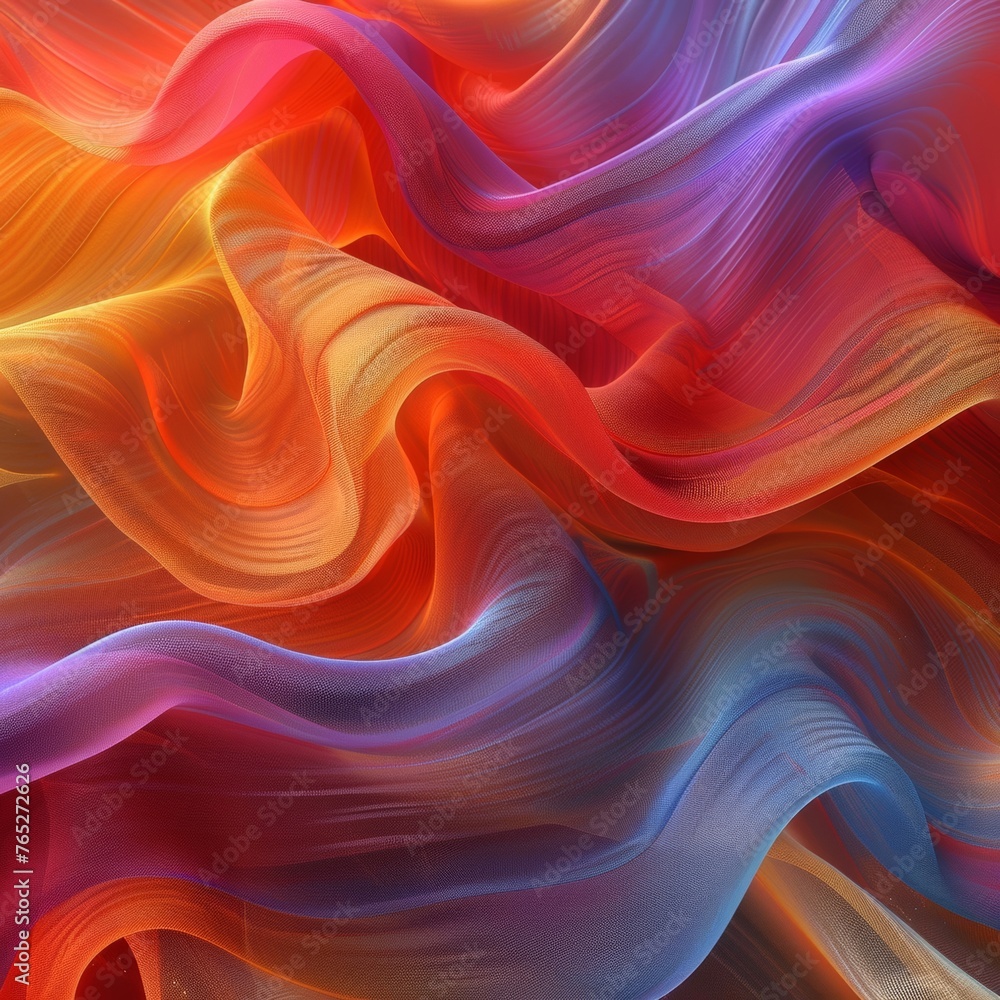 Fototapeta premium Textured fabric wallpaper design background created through digital illustration software (AI).